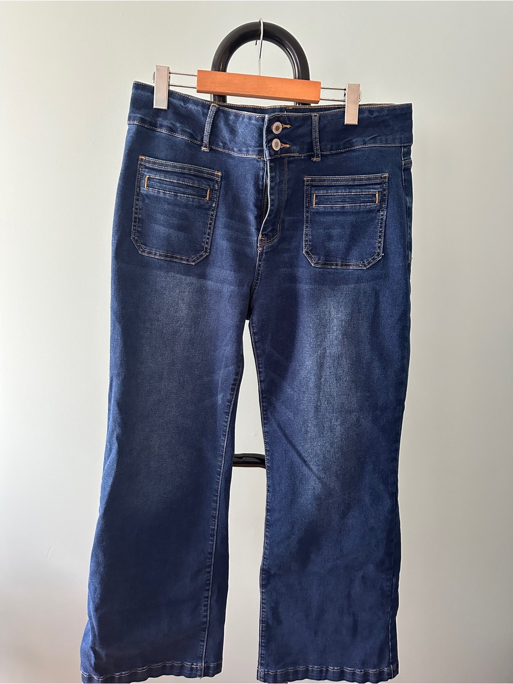 Sidefeel Women's High Waist Jeans with Flared Wide Leg